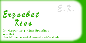 erzsebet kiss business card