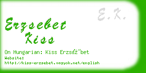 erzsebet kiss business card
